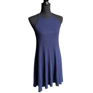 Saturday Sunday by Anthropologie Ribbed Knit Tank Dress (Navy) - Small